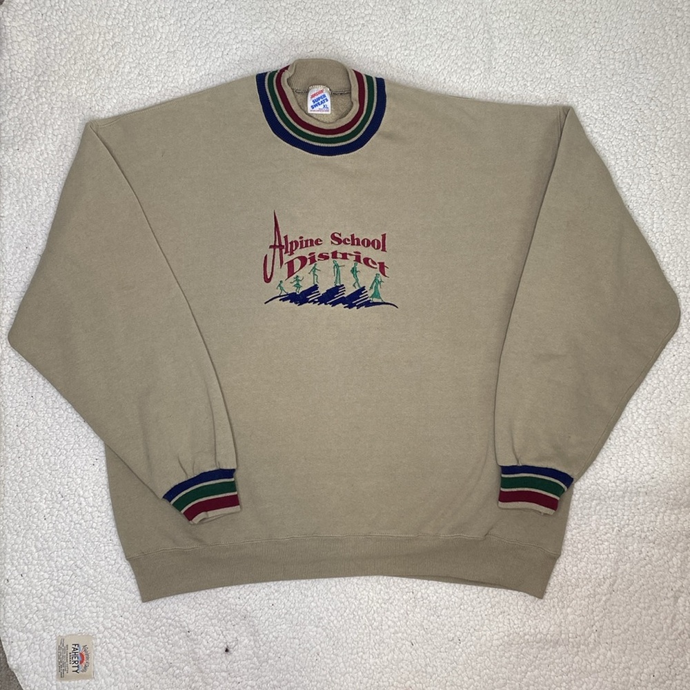 Vintage Jerzees Alpine School District Sweatshirt: Size Extra Large